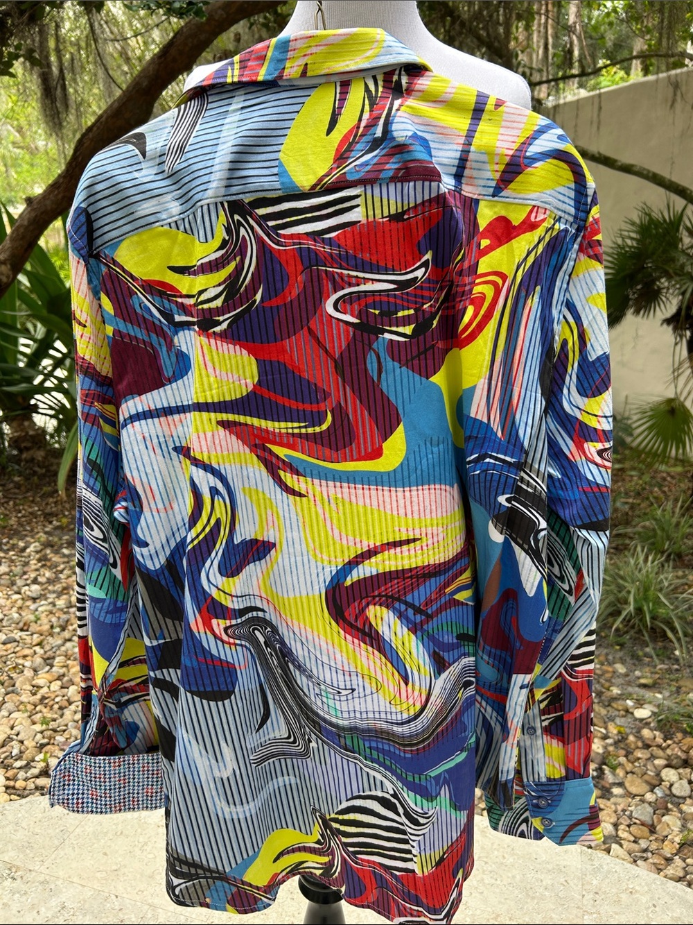 Robert Graham Multicolor Swirl Print Button-Down Shirt - Picture 9 of 11